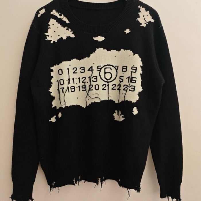 Чорний Светр Maison Margiela/ Рвана Кофта Мейсон Марджела/ ERD/ Ерд/