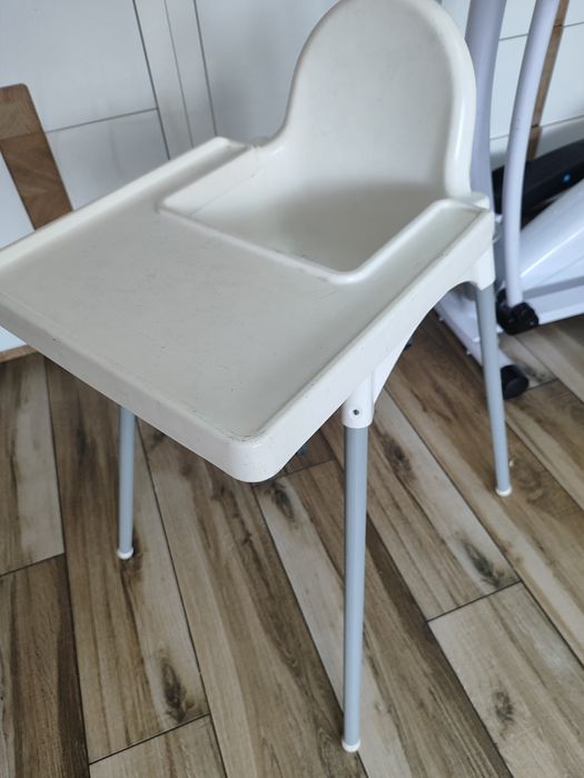 Krzesełko do karmienia dla noworodka  białe Ikea zdejmowana nakładka