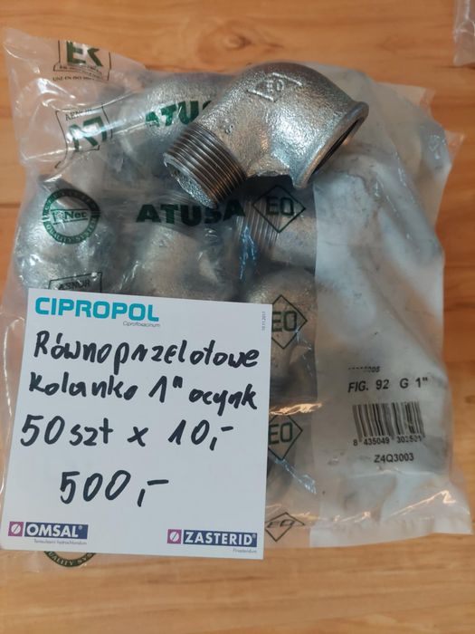 Sprzedam ksztaltki ocynk 1"