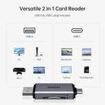 Czytnik kart pamięci Dual Slot USB C Czytnik kart SD/Micro SD f BENFEI