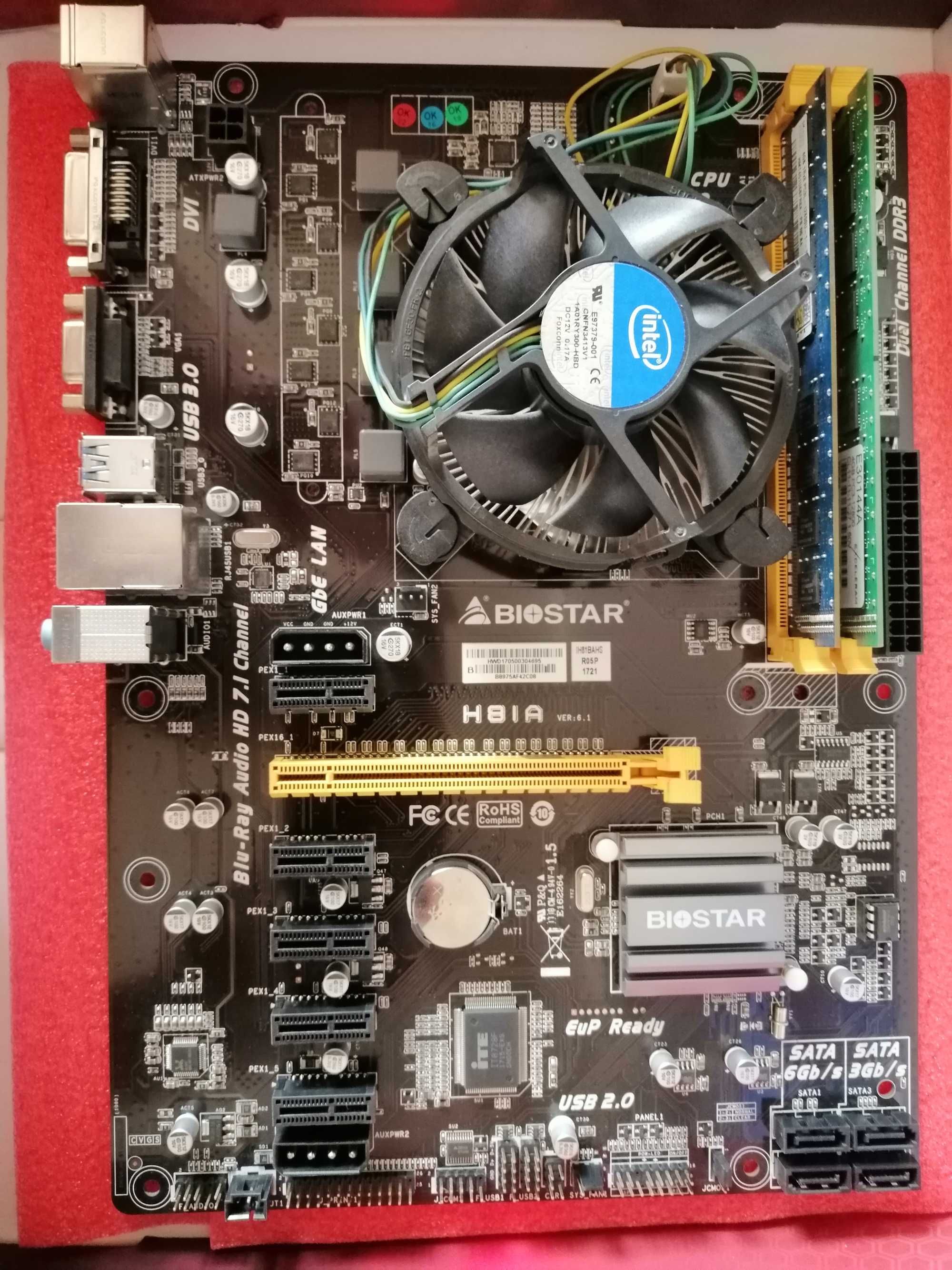 Комплект 2х2 ddr3  biostar h81a