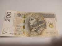 Banknot 200zl seria AP z 30.03.2015r