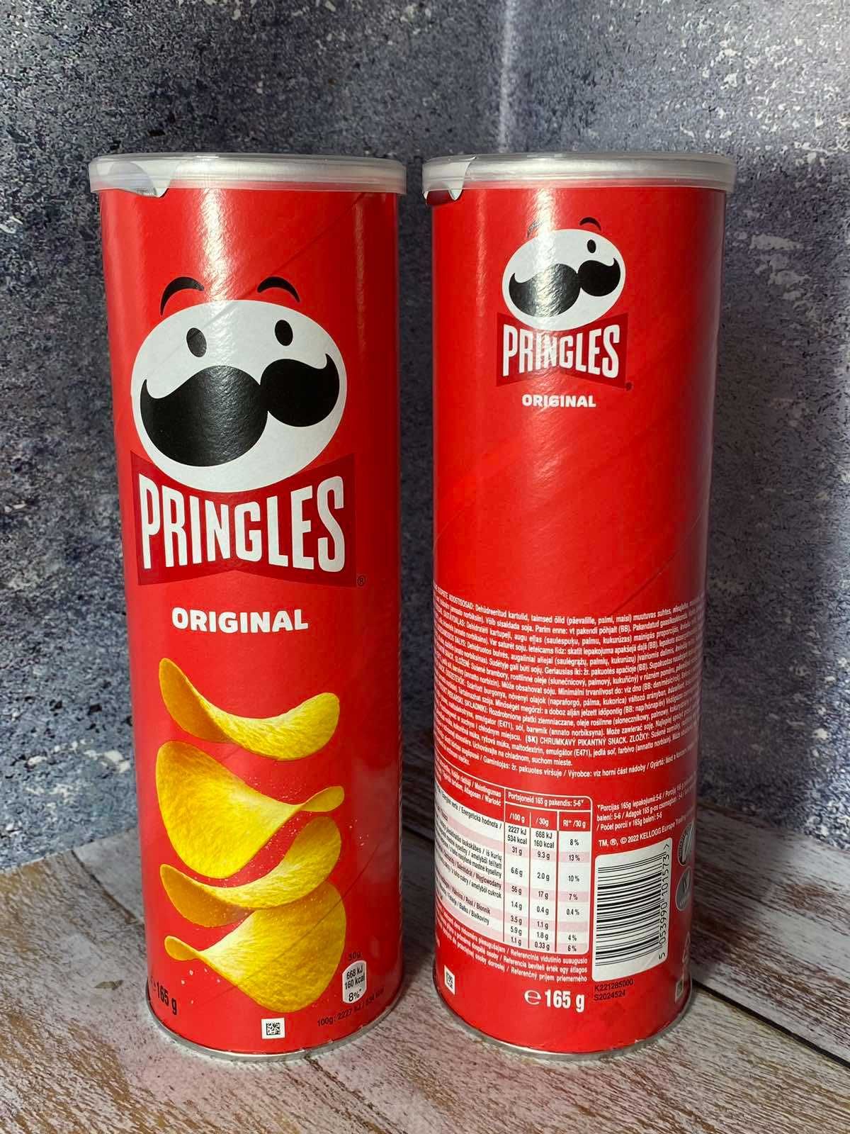 Чіпси Pringles в асортименті
Вага 165 грам