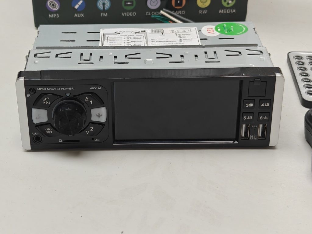 Radio Samochodowe 1DIN 4,1" BLUETOOTH USB AUX SD PILOT