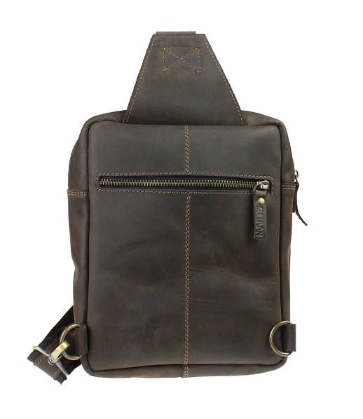 Сумка чоловіча слінг на плече бананка sms3-2(30) коричнева