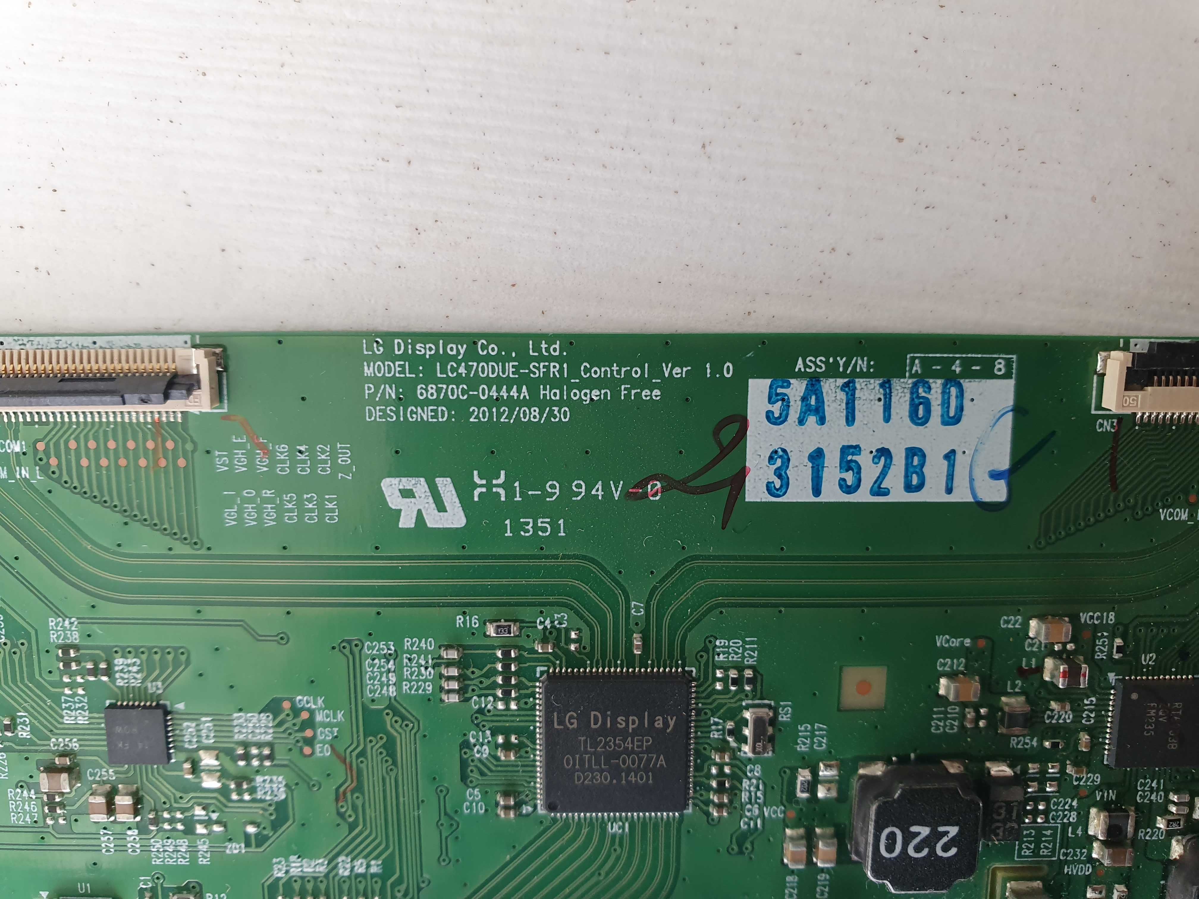 Logika t-con telewizora Lg 47 cali 47LN540V