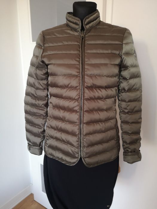 Puchowa, przejściowa kurtka, khaki, rozm. S