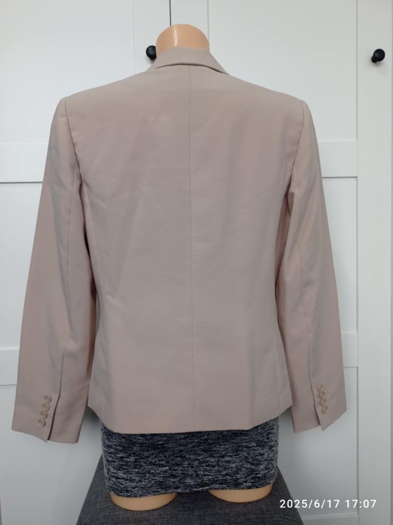 Marynarka 10 M 38 beżowy żakiet blezer elegancki wizytowy codzienny bi