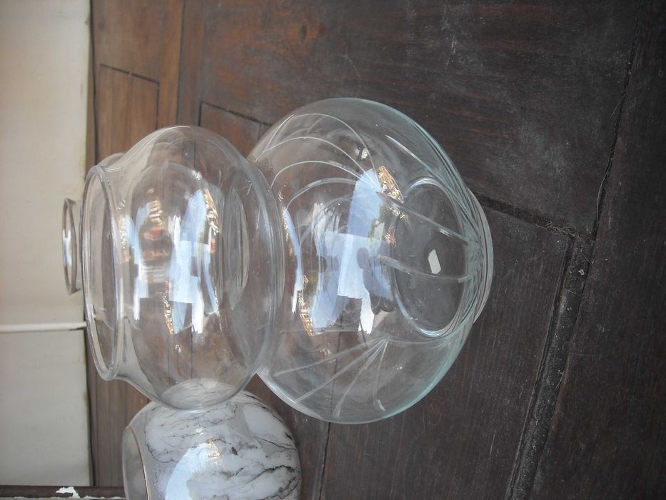 Jarras vidro globo e prato servir fruteira vidro decoracao