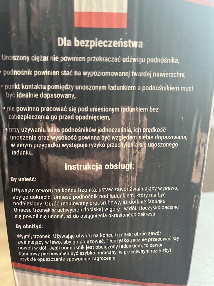 Podnośnik Samochodowy Słupkowy Butelkowy Lewarek Hydrauliczny 2T