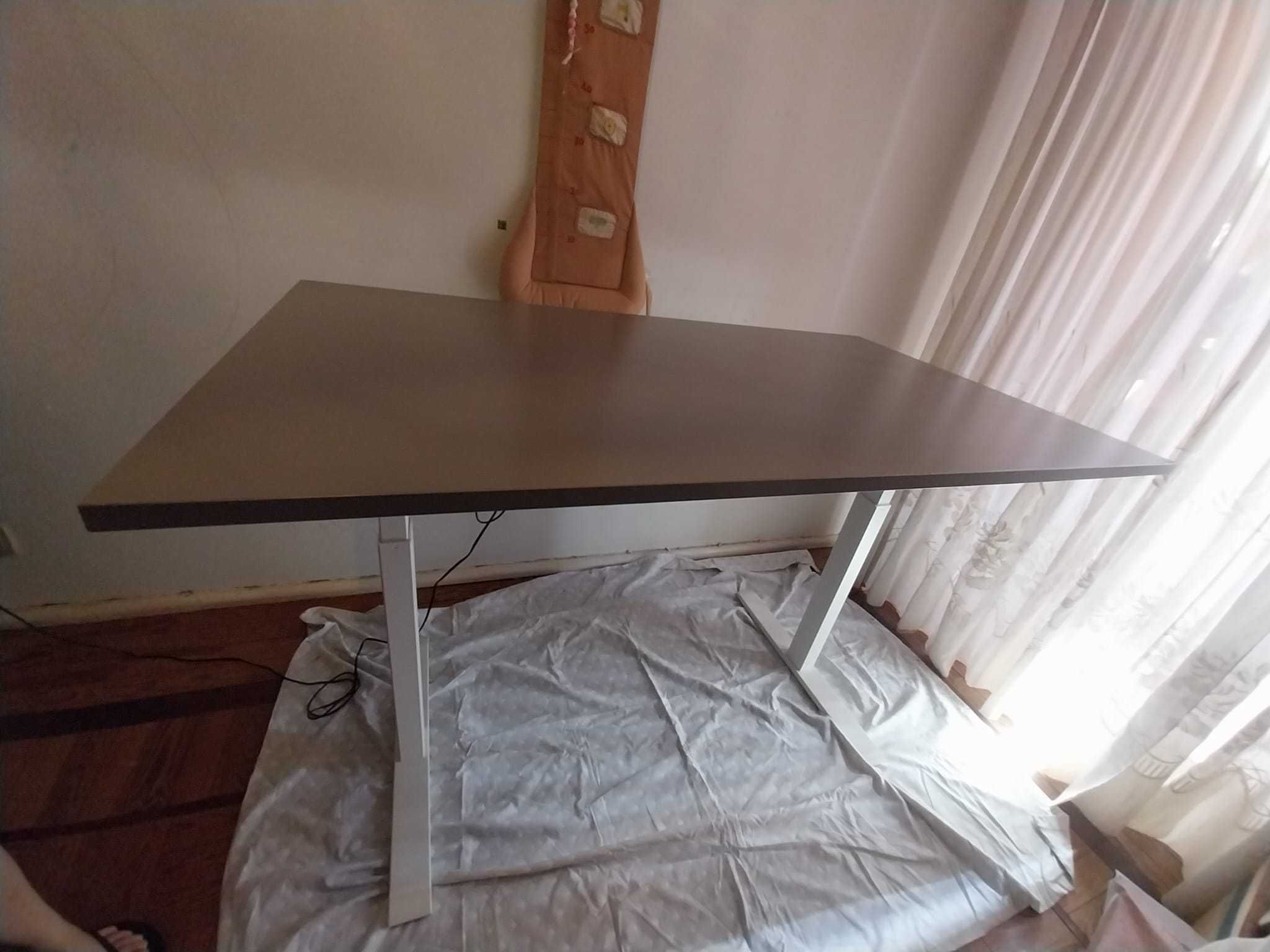 Secretária sentado/em pé, elétrico/branco, 140x80 cm (Ikea)
