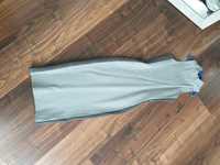 Sukienka Diverse xxs 32 szara wstawki ołówkowa  ZIP suwak bez rękawów