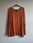 Sweter damski musztardowy brązowy bonprix 50 5XL big size oversize