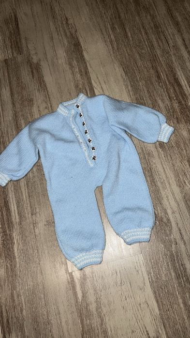 rampers retro dziergany sesja retro niemowlę 62 cm