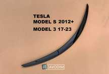 спойлер TESLA model S 3 багажник ЧОРНИЙ plaid перфоманс накладки 13-24