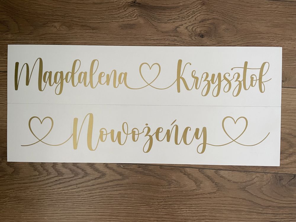 Tablice ślubne Magdalena Krzysztof
