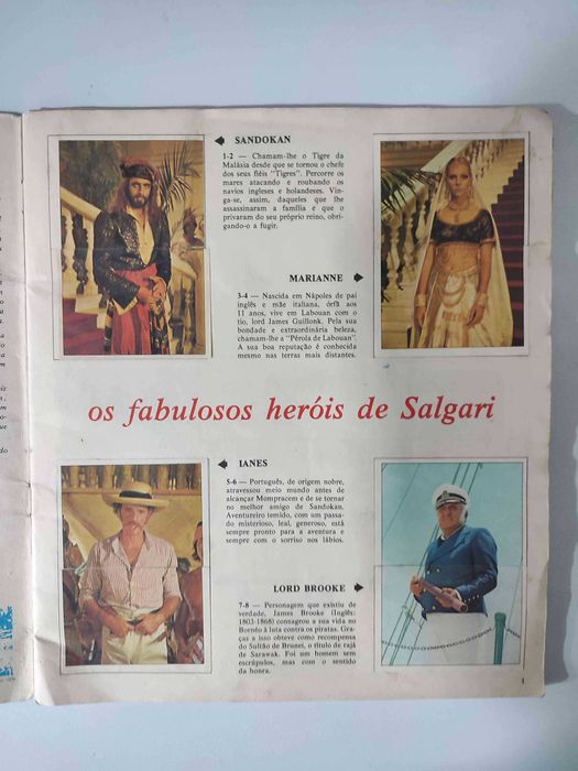 Caderneta de cromos Sandokan (completa)