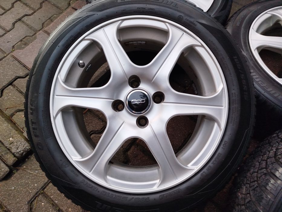 Koła całoroczne Fiat 500 4x98 185/55 R15 alufelgi Panda
