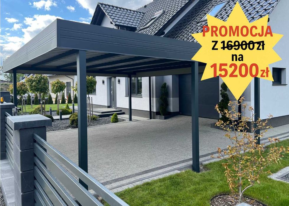 Carport 6x6 - wiata samochodowa garażowa dwustanowiskowa pod wymiar