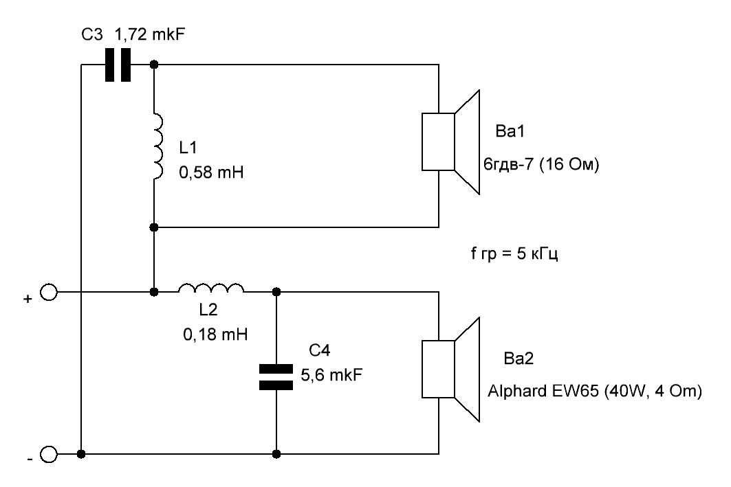 Акустика, колонки на Alphard EW65 і 6ГДВ-7, 70W ном.