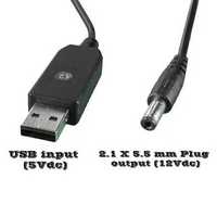 USB-DC 5.5*2.1 мм кабель для роутера, ноутбука от павербанка 5V в 12V