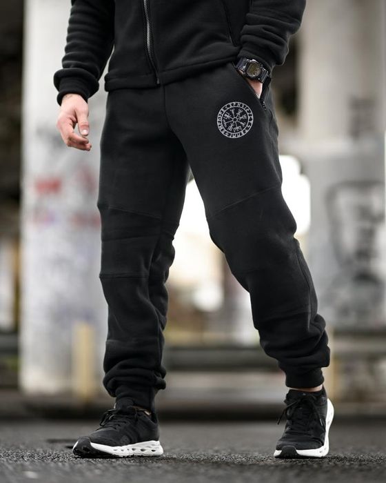 Мілітарі зимовий флісовий комплект костюм руни Руни чорний теплий