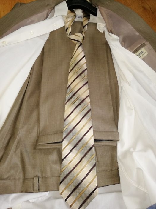 Garnitur 3czesci plus koszula, krawat rozm 50/L/XL