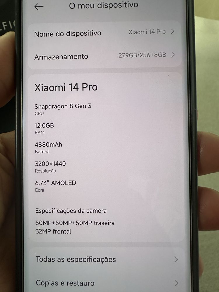 Xiaomi 14 pro para troca