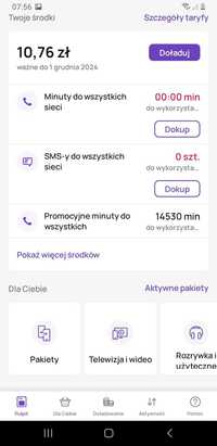 Starter play z usługą Zbieraj minuty 14530 minut do wszystkich z RWK