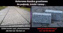 Zimowa PROMKA ! SZARA Kostka GRANITOWA cięta płomieniowana na podjazdy