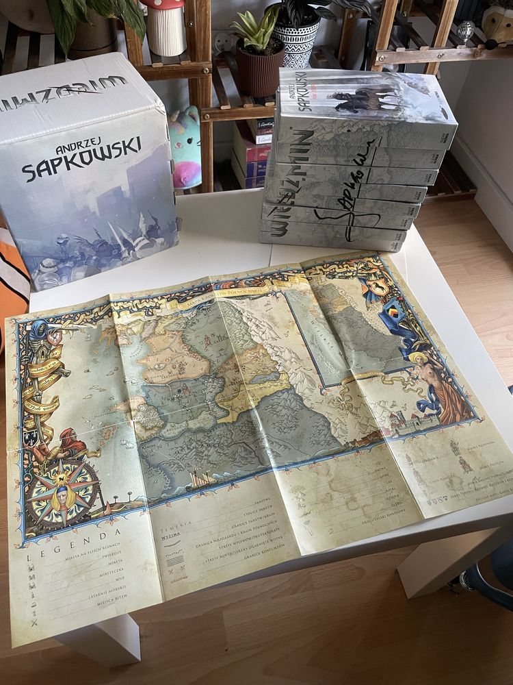 Saga o wiedźminie komplet - białe wydanie + mapa.