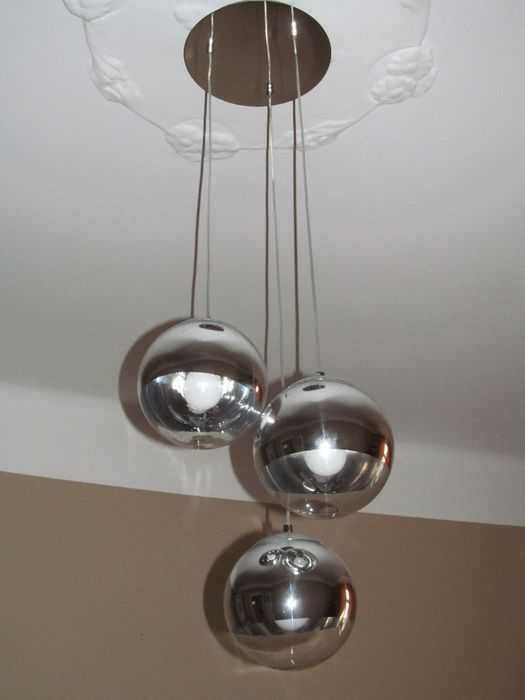 piękna designerka lampa szklane kule sufitowa włoska