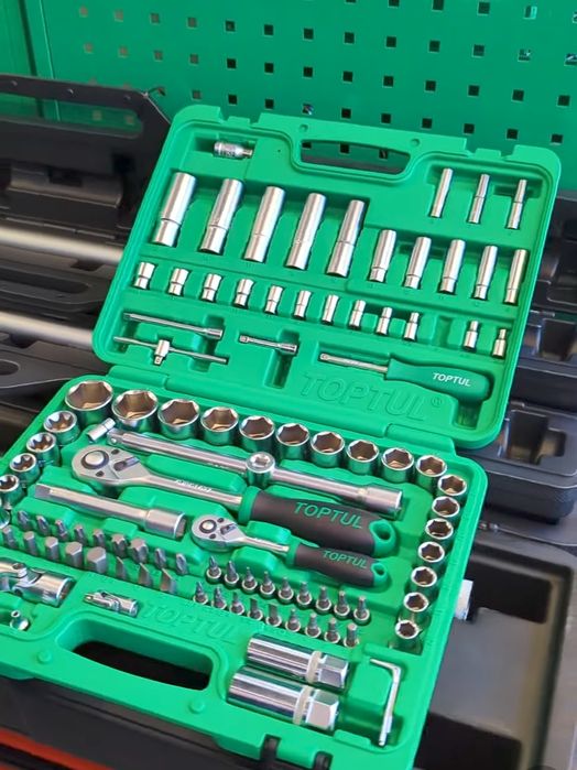 Набір інструменту 1/4" і 1/2" 108 одиниць (6-ти гранний) TOPTUL