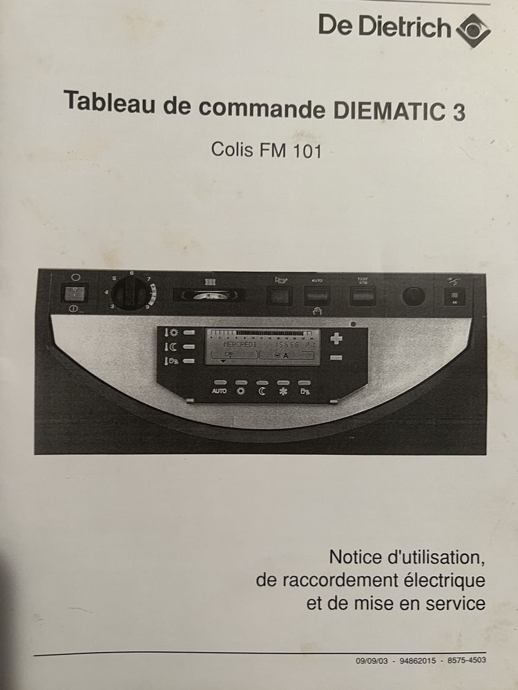 Peças Caldeira a Gás De Dietrich GT 120 - Queimador Gás + Diematic 3
