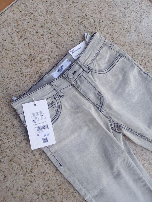 jeansy skinny Diverse XS szare rurki Nowe z metką