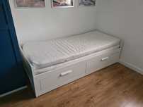 Łóżko BRIMNES IKEA, 2 materace.