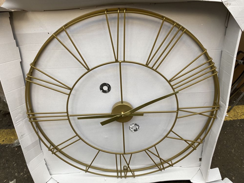 Zegar ścienny duży 74 cm z ozdobnym mechanizmem