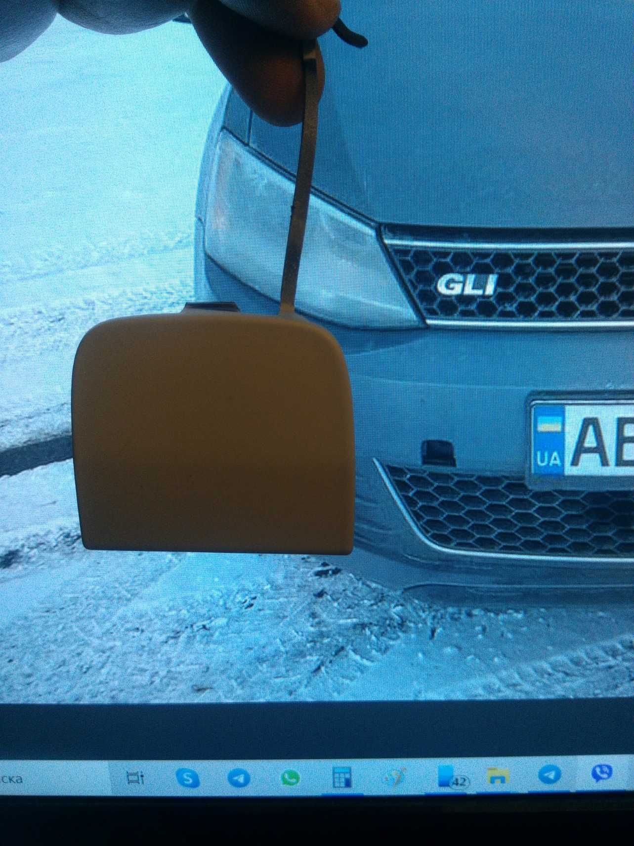 Накладка спойлер бампера переднего  VW Jetta VI GLI 11-14 джетта гли