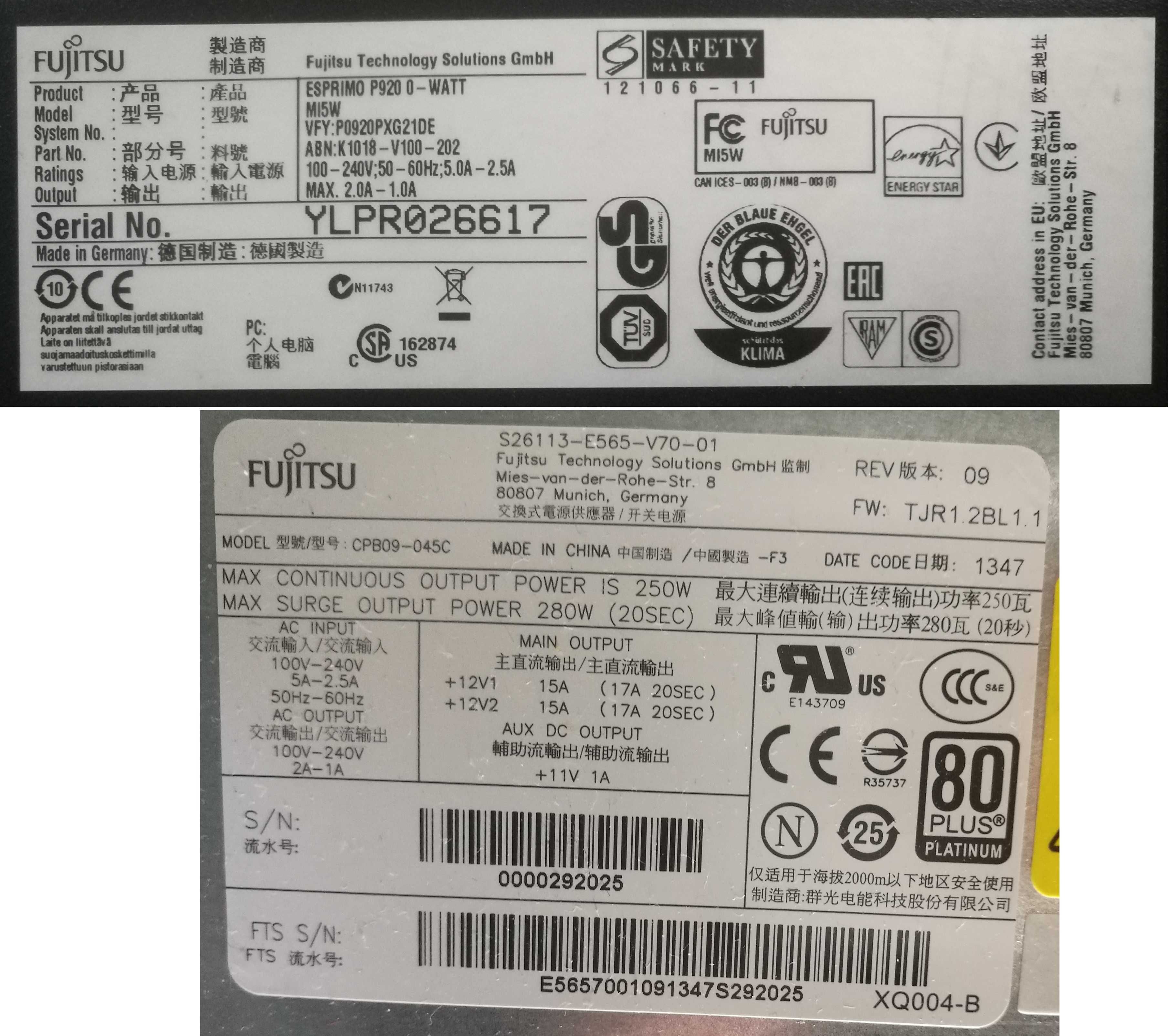 ПК Fujitsu esprimo P920 / i5 - 4570 / 8 gb / персональный компьютер