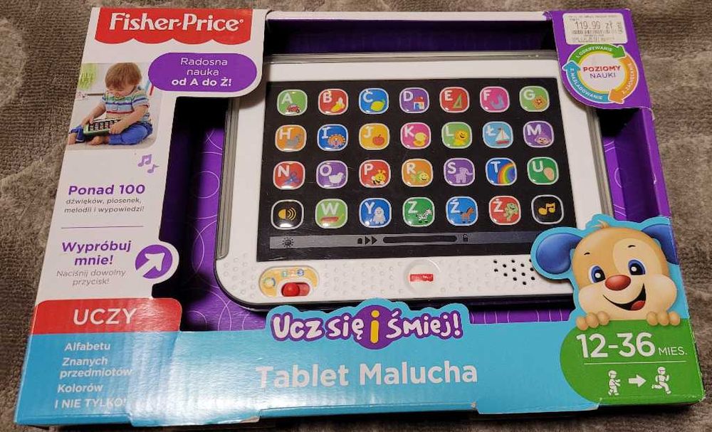 TABLET edukacyjny Malucha DHN29 Fisher Price-Nowy