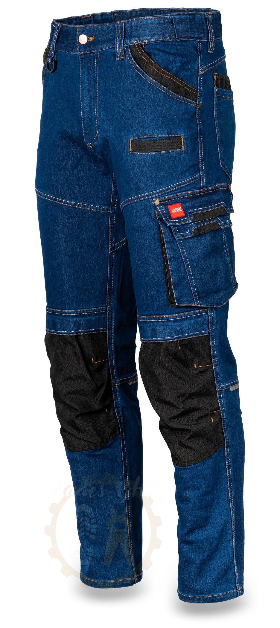 SPODNIE ROBOCZE do pasa jeans stretch elastyczne slim mocne BHP 46 / S