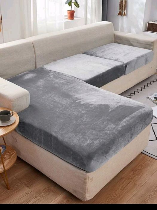 1 capa para sofá individual cinza tipo velido
