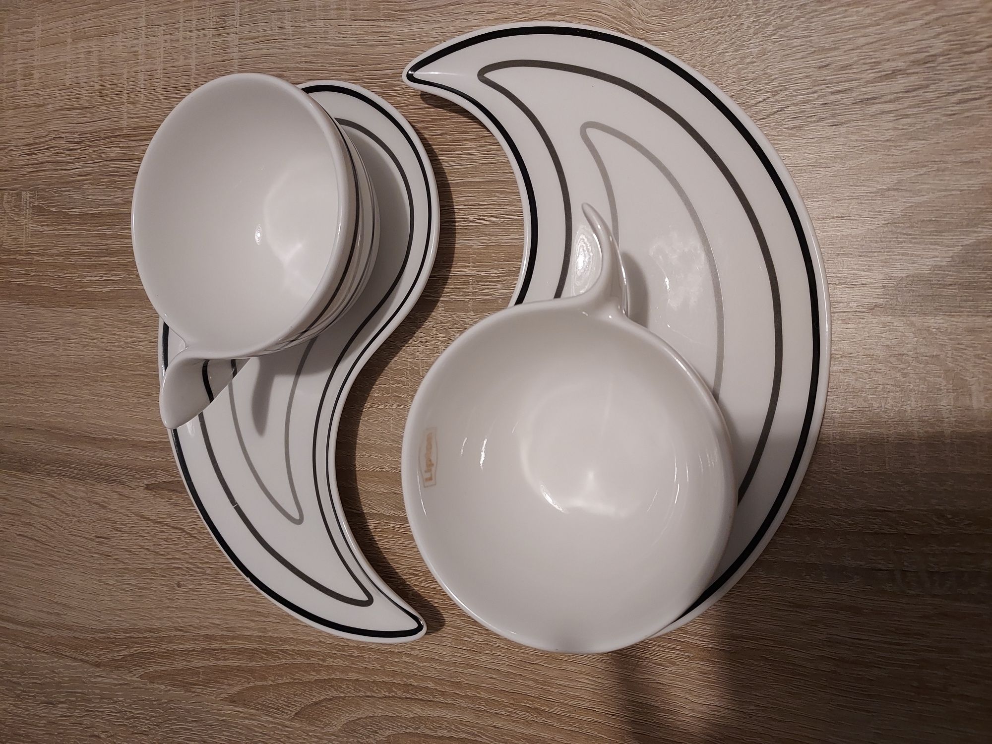 Filiżanki zestawy śniadaniowe mantra dla dwojga porcelana