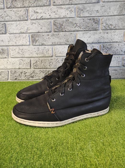 Шкіряні кросівки кеди Hub Tin Black ecco lowa geoxр.43