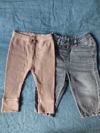Dwie pary spodni Zara Next r. 86