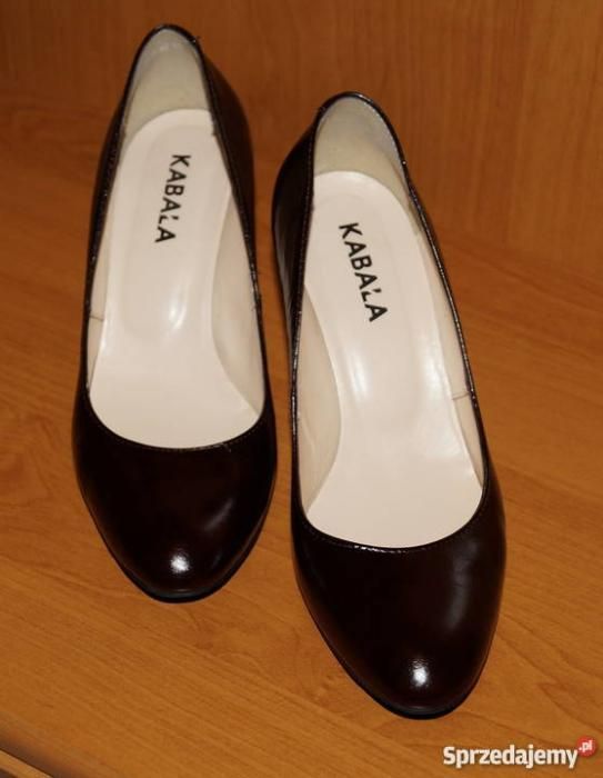 Eleganckie skórzane buty czółenka KABAŁA r. 37,5 skóra naturalna