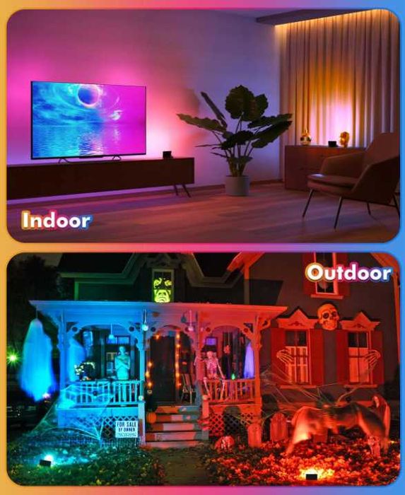 MEIKEE Reflektor RGB 25 W z pilotem zdalnego sterowania 2 szt.