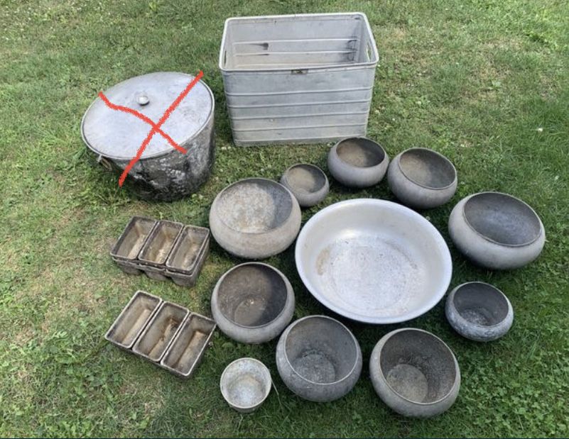 Вироби з алюмінію, казани, миска , ємність, форми, чан.