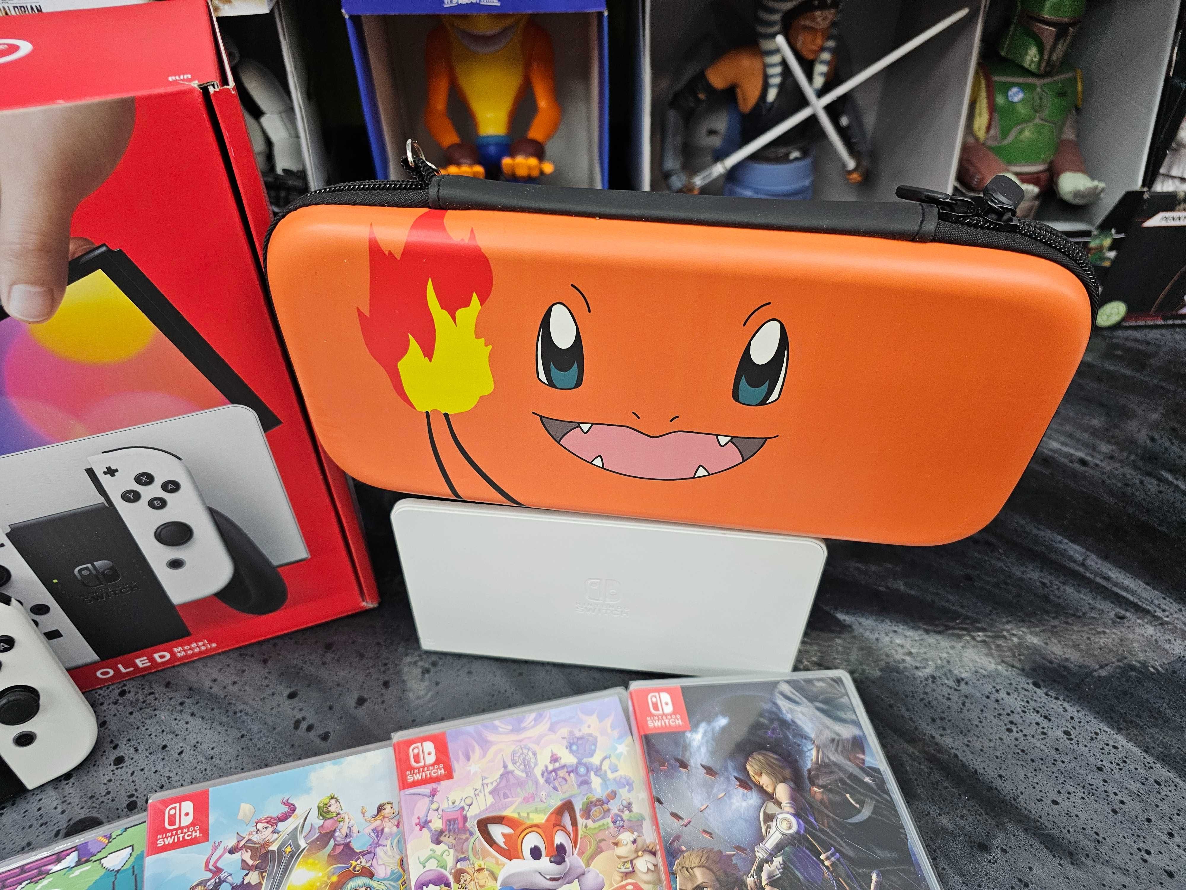 Konsola Nintendo Switch OLED + 4 gry + Gwarancja 12 mc SKLEP ZAMIANA