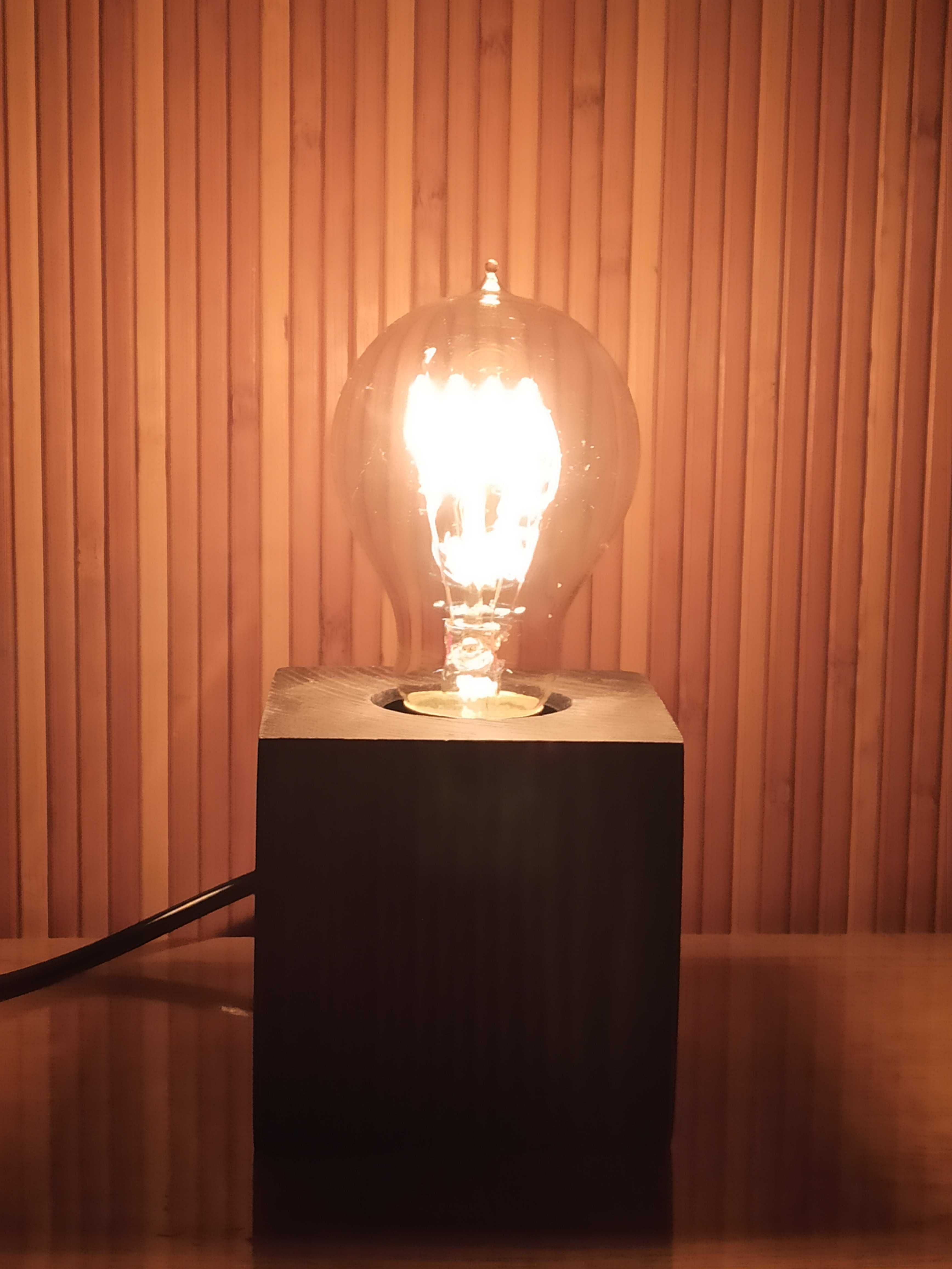 Лофт Лампа Эдисона Светильник настольный Ночник Куб